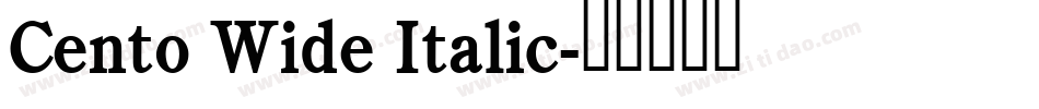 Cento Wide Italic字体转换